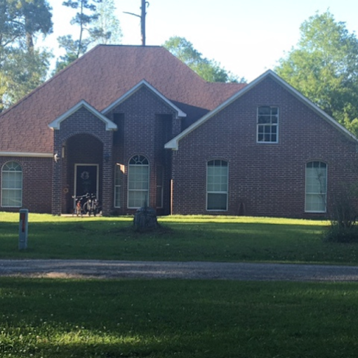 Two-Story Dark Brick Estate